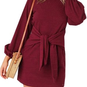 Red Waist-Tie Dress (NWT)
